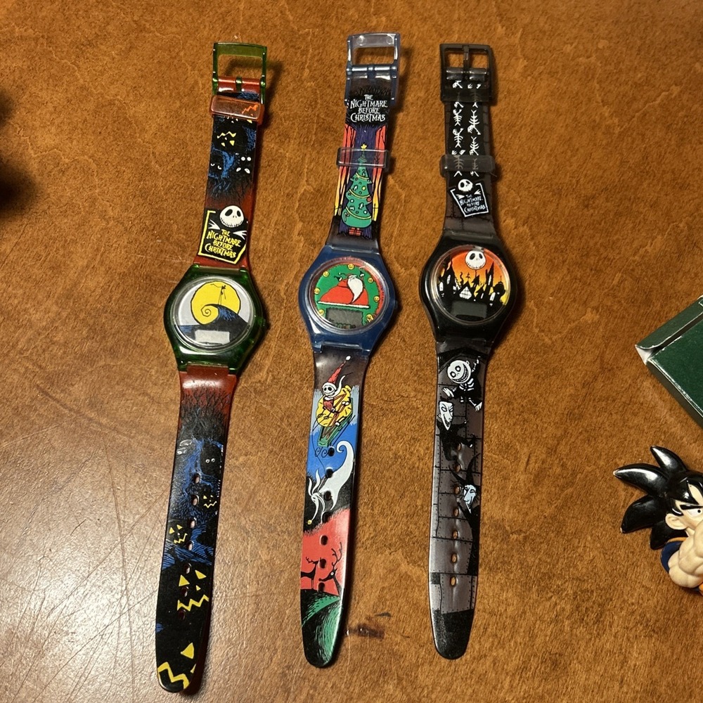 Vintage Tim Burton Nightmare Before Christmas Watch Lot Burger King 1993 F1